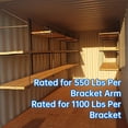 thumbnail image 4 of HECASA One Pair Cargo Shipping Container Shelving Brackets Instant Hook Hang Shelf Universal for Maximize Storage Cargo Space 2 Pcs, 4 of 13