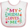 thumbnail image 3 of Inktastic My Meema Loves Me Girls Girls Baby Bib, 3 of 4