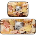 thumbnail image 7 of SKYSONIC Fall Leaves Baby Kitten Kitchen Rugs Set of 2, Cute Floor Runner Area Rug Washable Carpet Mat Perfect for Living Room Bedroom Entryway, 7 of 7