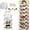Upgraded-white, variant on Bamboo Shoe Rack, No Assembly Needed, 9-Tier Tall Narrow Foldable Shoe Organizer, Vertical Space-Saving Extendable Storage Shelf for Entryway & Corner