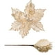 thumbnail image 1 of Decoración De Telas Adorno floral de tela color champán dorado de 20 cm con tallo de 15 cm para arreglos florales de árbol de Navidad y decoración de fiestas navideñas. Pieza única. Rkxzt, 1 of 8