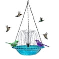 thumbnail image 4 of RICHMJ Solar-Powered Bird Bath – Outdoor Garden Fountain with Floating & Hanging Design, With 1 set of Hooked Chains 4 Color Options, Attracts Hummingbirds & Wild Birds (B), 4 of 6