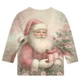 thumbnail image 4 of DxhmoneyHX Christmas Shirts for Girls Cute Gnomes Graphic Tees Fall&nbsp;Winter Lightweight&nbsp;3/4 Sleeve Tops Holiday Fashion Crewneck&nbsp;Sweatshirt Size 3-4Years, 4 of 4