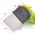 thumbnail image 3 of Crinkle Cutters, French Fry Slicer Salad Chopping Knife And Vegetable Steel Blade Cutting Tool, Set Of 2, 3 of 4
