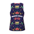 thumbnail image 5 of Easygdp Happy Mardi Gras Men's Tank Top, Sleeveless Muscle T Shirts, Breathable, Quick-Dry, Loose for Gym, Running, Fitness - Medium, 5 of 9