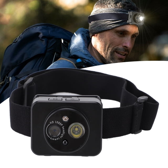 Cámara Portátil Con Faro, Cámara Frontal Expandible De 128 GB 1080P 1000 MAh Para Ciclismo Para Aventuras Al Aire Libre