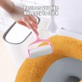 thumbnail image 6 of Soft Toilet Seat Cover - Plush, Thick Fabric Toilet Seat Warmer for Round & Elongated 14x18" Toilet Seats - Reusable, Machine-Washable, Easy-Install - Orange, 6 of 6