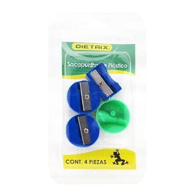 Sacapuntas Dietrix básico varios colores 4 pzas