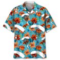 thumbnail image 4 of Camisa hawaiana con estampado de paracaidismo para hombre, camisas de flores tropicales con estampado 3D a la moda, blusa de manga corta con solapa y botones para verano, 4 of 5