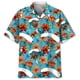 thumbnail image 4 of Camisa hawaiana con estampado de paracaidismo para hombre, camisas de flores tropicales con estampado 3D a la moda, blusa de manga corta con solapa y botones para verano, 4 of 5