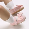 thumbnail image 7 of Xfvqtps Baby Girls Walking Shoes Mary Jane Flower Bowknot Cute Princess Sweet Soft Sole Cloth Infant Shoes Summer New Toddler Sandals Outside Wear Non Slip Breathable Shoes Pink, 7 of 7
