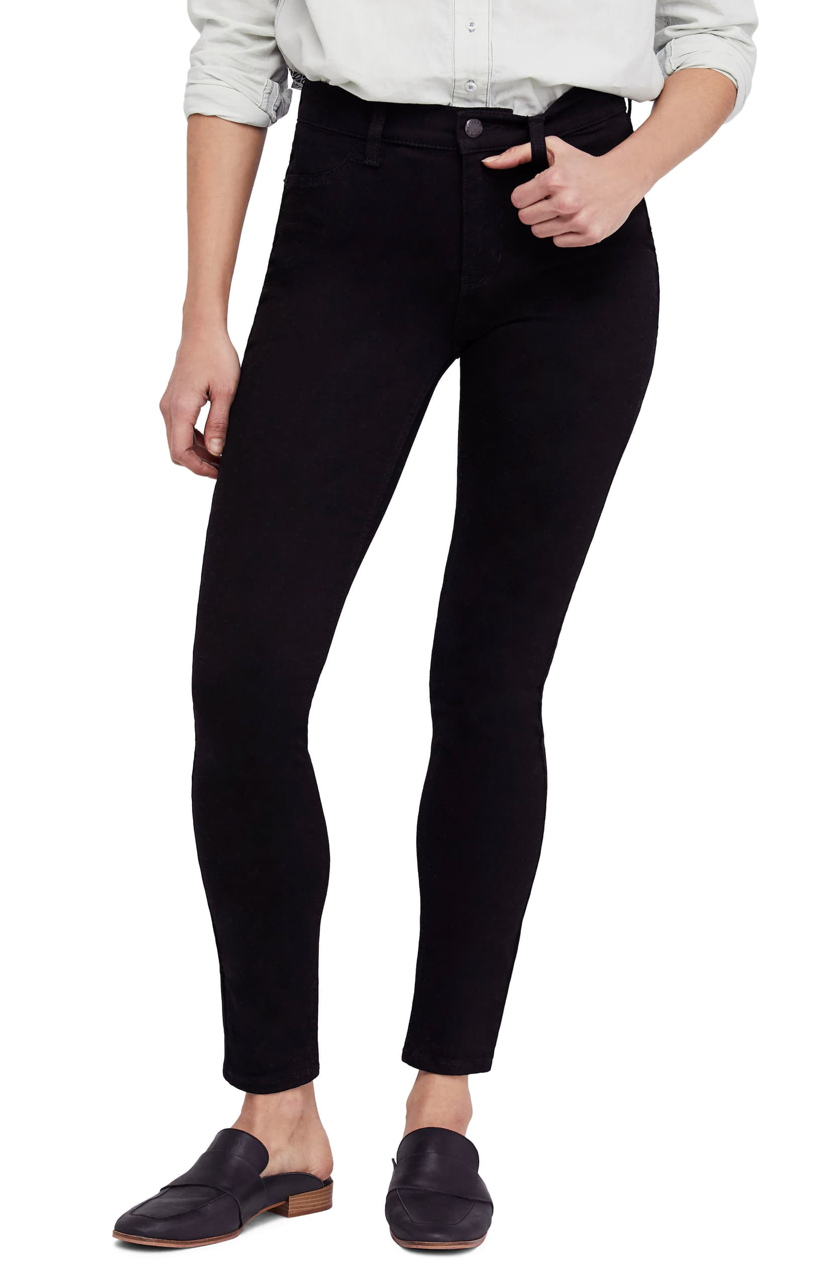 free people jeans black