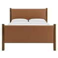 thumbnail image 6 of Modway Maven Full Size Vegan Leather Upholstered Platform Bed in Tan Walnut, 6 of 9