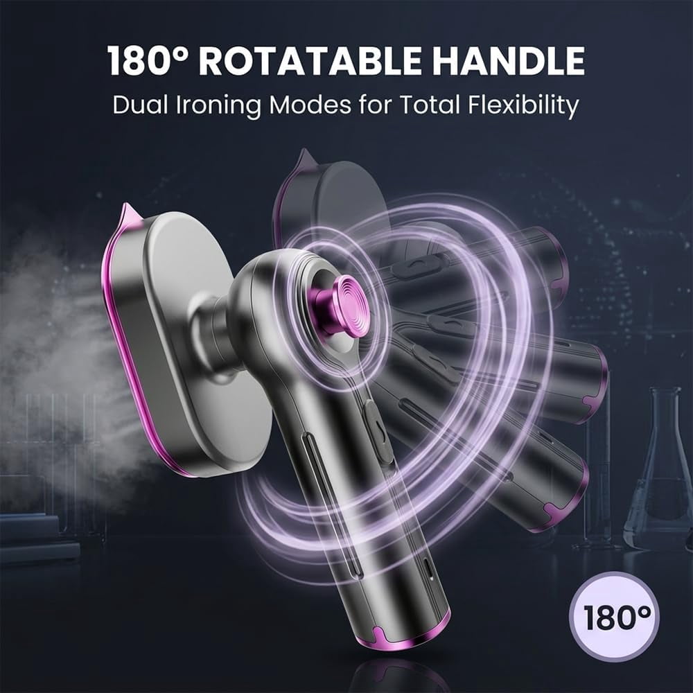 Mini Steam Iron,Steamer for Clothes, Compact Handheld Steam Iron with Adjustable Temperature, Dry & Steam Modes, Non-Stick Soleplate, Portable Travel Steamer for Clothes (3)