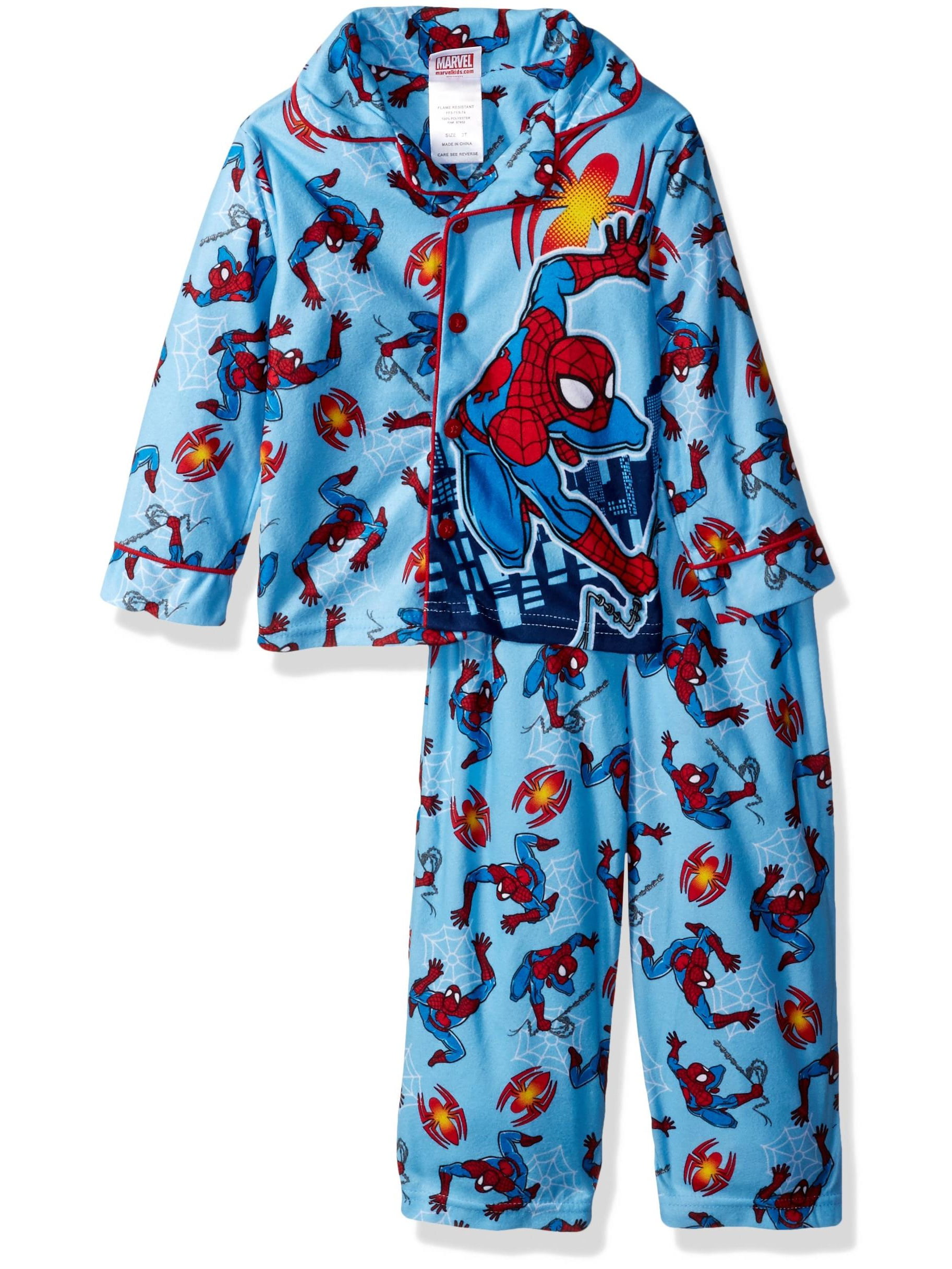 Marvel Marvel Boys' Pajama Spiderman Long Sleeve Coat