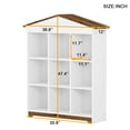 thumbnail image 6 of House-shaped Storage Shelf With 9 Compartments, 3-layer In White + Brown, And Modern For Home Organization 9 Rack, Brown , Organizing Your, 6 of 6