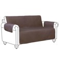 thumbnail image 4 of Cover Bonanza Indoor Loveseat Slipcover, 54 x 21 x 25 inch, Dark Brown/Tan, 4 of 8