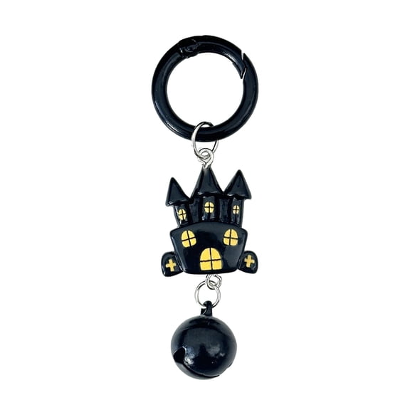 Loamitoy Halloween Cartoon Bat Keychain with Bell, Winged Ghost Castle Bag Charm, Backpacks Handbags Decoration Accessory, Party Favors