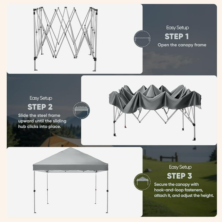 Sunula 10x10 Pop Up Canopy Tent Instant Gazebo with Portable