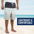thumbnail image 3 of North 15 Men's Board Beach Swim Trunks Shorts with Cargo Pokcet-5111-Blk/Gry-5XL, 3 of 7