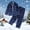 Dark Blue, variant on Kids Christmas Pjs Kids Printed Satin Silk Pajamas Long Sleeve 2 Piece Sleepwear Button-Down Christmas Outfit Girl Girls Pajama Set 7-8 Years