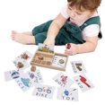 thumbnail image 1 of Juego de palabras de ortografía de madera ANGGREK con tarjetas Flash para niños, 1 of 8