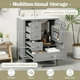 thumbnail image 5 of Christopher Knight Home 30" Bathroom Vanity with Ceramic Sink, Multifunctional Storage, Soft Close Door, Gray, 5 of 13
