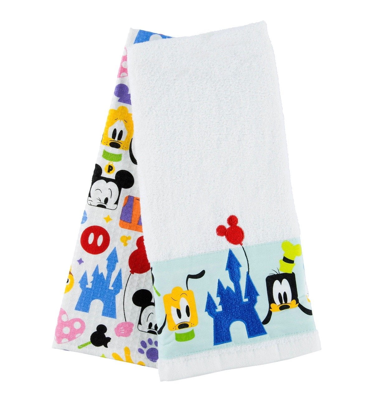 Disney Parks Ink and Paint Sketch Characters Set Of 2 Kitchen Dish Towels NEW