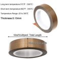 thumbnail image 2 of Teflon Tape High Temperature Tape Ptfe Adhesive Tape For 3d Printer / Vacuum Packing Machine - Heat Resistant Up To 260c, 13mm X 10m, 2 Pieces, 2 of 5