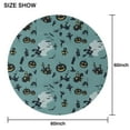thumbnail image 6 of Halloween Witchy Motifs Pattern Round Tablecloth 60"x60",Wrinkle Wipeable Table Cloth for Kitchen Dining Room Picnic Patio Party, 6 of 6