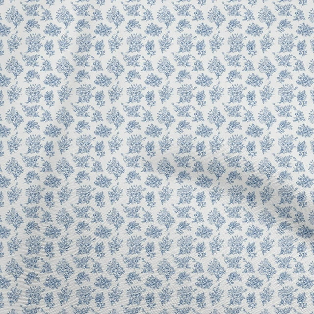 oneOone Georgette Viscose White Fabric Toile Sewing Material Print Fabric By The Yard 42 Inch Wide
