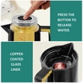 thumbnail image 4 of Arabic And Style Insulated Coffee Carafe 33 Oz Vacuum Thermal Bottle Flask Teapot Keeping Hot/cold Tea  Water Dispenser Push Button Lid Housewarming Ornaments (black Gold), 4 of 5