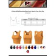 thumbnail image 2 of MixMatchy Women's Cotton Solid Sleeveless Racerback Sports Crop Tank Top, 2 of 4