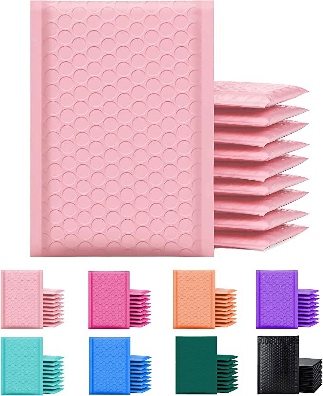 Yens Poly Bubble Mailer, Cushioning Padded Envelopes for Shipping, Mailing, Packaging,PM#000-500 pcs (4X7 in)-Light Pink