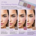 thumbnail image 5 of Color Nymph Blush and Highlighter Palette 4 Colors Powder Highlighter Makeup for Teen Girl Face Makeup Powder Set Included Highlighter, Blush, Bronzing Powder, Contour Powder with Mirror (Purple), 5 of 7