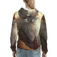 thumbnail image 7 of Uemuo Mystic Fox With Halo Pattern Women's Hoodie with Eye-catching Drawstrings- Casual Pullover Hoodie with Kangaroo Pocket, Stylish Hooded Sweatshirt-Small, 7 of 7