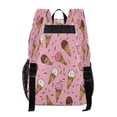 thumbnail image 3 of PVC Transparent Backpacks Clear Backpack for Travel and Outings Ice Cream Cones Pattern, 3 of 7