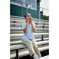 thumbnail image 2 of French Toast Girls School Uniform Short Sleeve Ruffle Pique Polo Shirt, 2 of 7