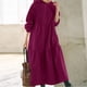 thumbnail image 4 of Sudadera sin capucha Gibobby Vestido largo a la moda para Mujer Rosa L, 4 of 5