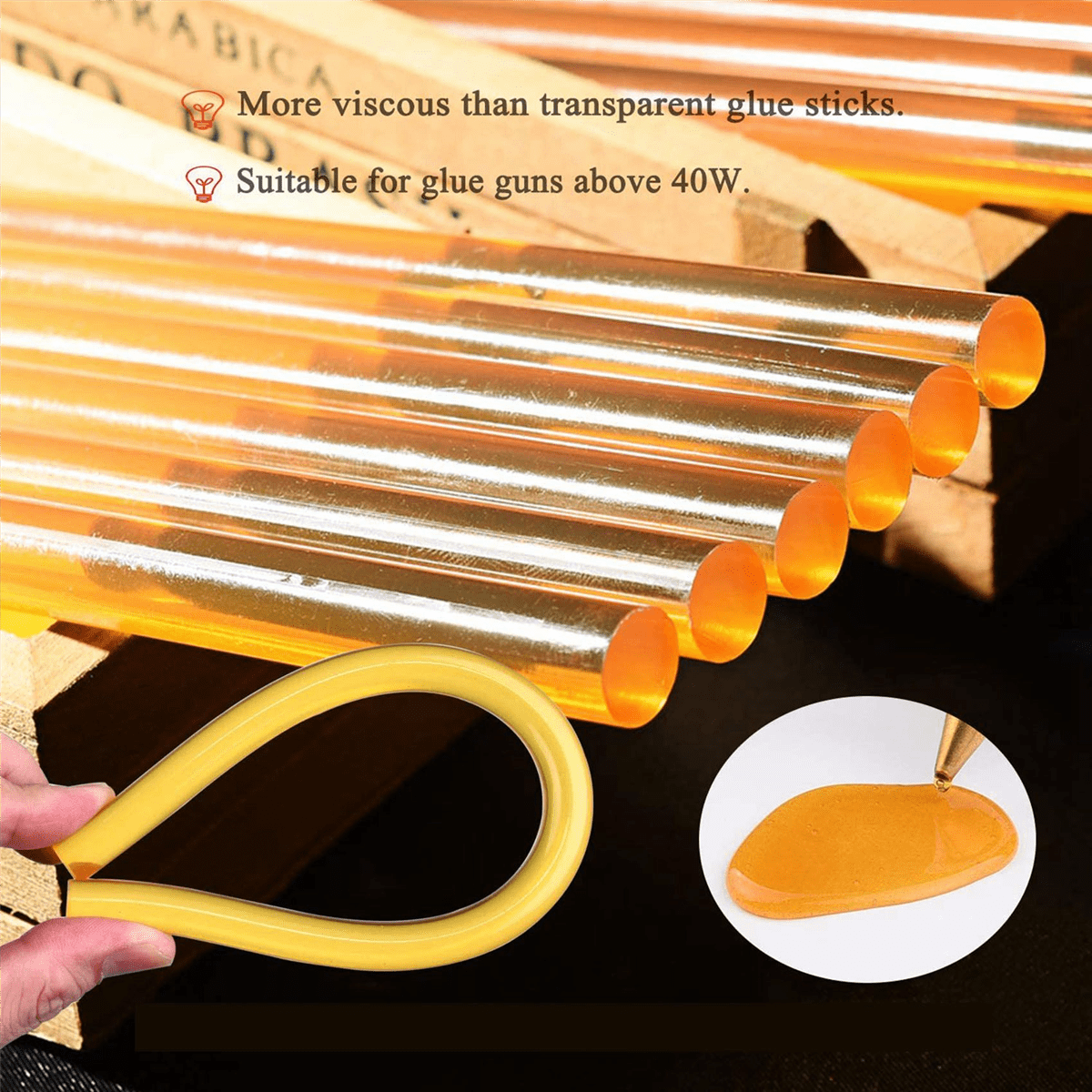 20X Dent Repair Glue Sticks Paintless Dent Repair Tool Glue Sticks for Hot Glue - Car Repair Dent Remover Tool Yellow