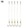 thumbnail image 6 of Soumake 5Pcs Anti-Bite Stainless Steel Wire Leader Fishing Rigs Hooks Line Tackle Tool Practical, 6 of 6