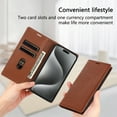 thumbnail image 4 of Allytech iPhone 14 Pro Wallet Case, Premium PU Leather RFID Blocking Cards Holder Flip Cover Stand Shockproof Anti-Scratch Phone Case for Apple iPhone 14 Pro - Brown, 4 of 6