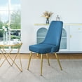 thumbnail image 6 of Kithkasa High Back Velvet Dining Chairs, Gold Legged, Set of 2, Blue, 6 of 9