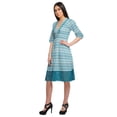 thumbnail image 4 of Moomaya Robe en Coton Imprimée pour Femme Longueur Midi Manches Courtes Tenue d'Été Vêtements, 4 of 4