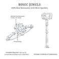 thumbnail image 6 of Rosec Jewels 1.71 Ct Oval Solitaire Moissanite Engagement Ring, with Spaced Accent (6X8 mm, D-VS1 Grade Certified) - Jewelry Box included, 18K White Gold, US 8.50, 6 of 7