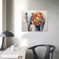 thumbnail image 3 of Shiartex  Elephant Artwork Canvas Wall Art Painting Elephant Wall Decor for Home Decoration (20x16 in/16x12 in Framed), 3 of 4