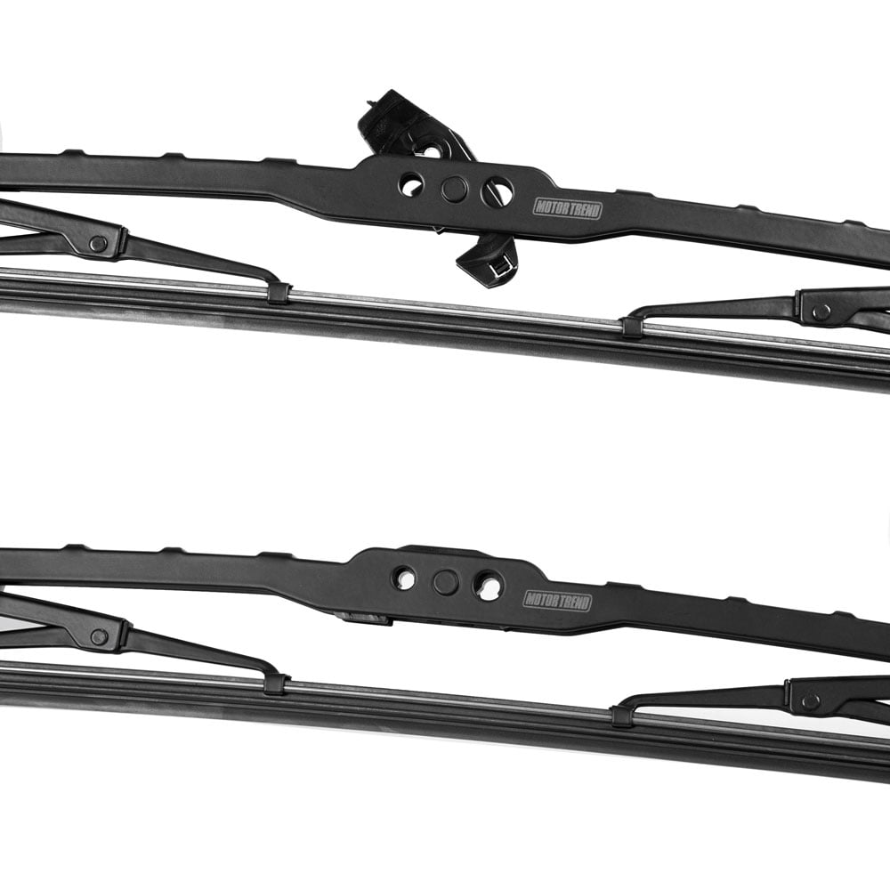 UltraFirm Precision Wiper Blade, High-Grade Natural Rubber, Metal Frame, 45° Cut for Maximum Clarity (18 Inch + 24 Inch), Set of 2