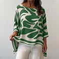 thumbnail image 5 of QUNYINEY Summer Womens Oversized Tee Shirts 3/4 Sleeve Gradient Tunic Tops Pullover Crew Neck Casual Relaxed Fit Tops for Women Trendy, 5 of 7