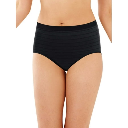 

Bali Comfort Revolution Seamless Brief Black Stripe 10/11 Women s