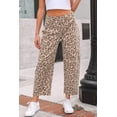 thumbnail image 4 of I AM A FASHION JUNKY Khaki Leopard Print Straight Loose Jeans, 4 of 5